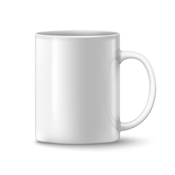 写実的な白いカップ — ストックベクタ