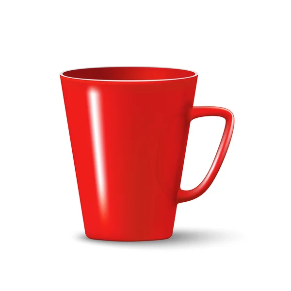 Fotorealistisk rød kop – Stock-vektor