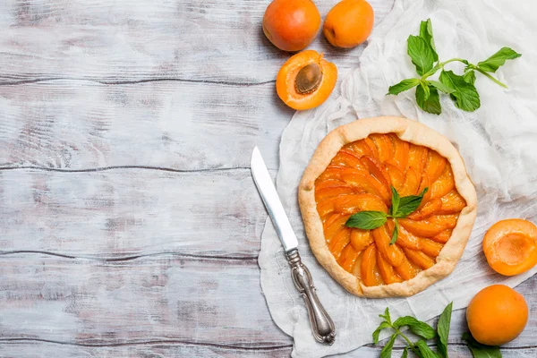 Homemade apricot galette — Stock Photo, Image