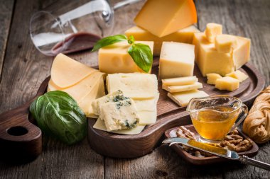 Various types of cheese clipart