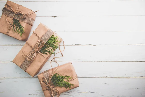 Regalo di Natale o scatola regalo — Foto Stock