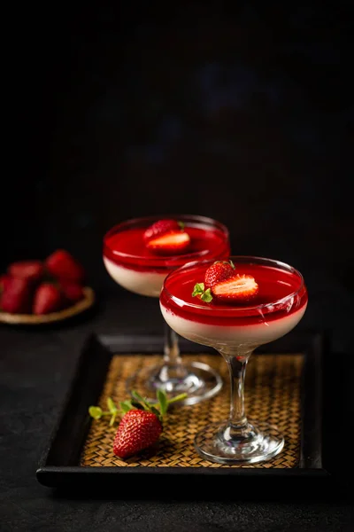 Panna cotta dessert — Stockfoto