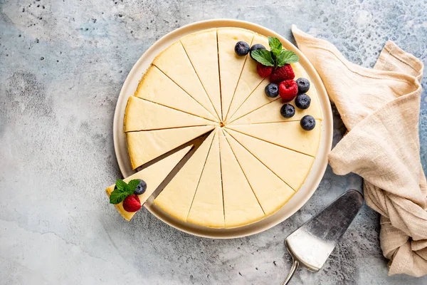 Klassischer New Yorker Käsekuchen — Stockfoto