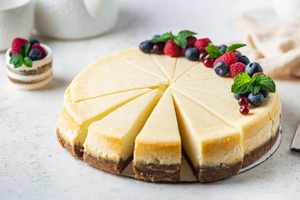 Klassischer New Yorker Käsekuchen — Stockfoto