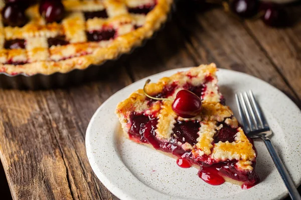 Homemade Cherry Pie — Stock Photo, Image