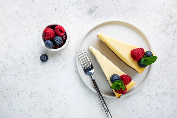 Tarta de queso clásica de Nueva York — Foto de Stock