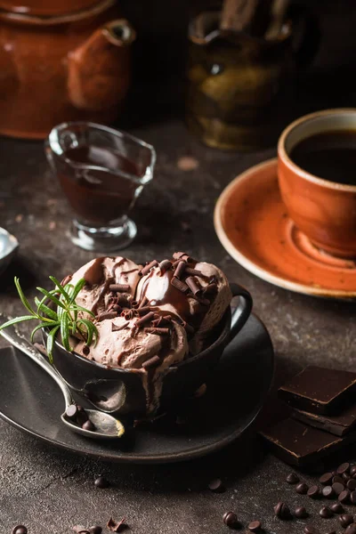 Chocolate coffee ice cream — Stock Photo, Image