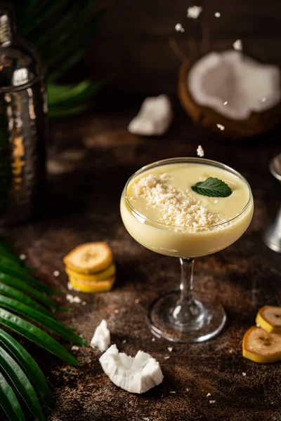 Banaan kokosnoot cocktail — Stockfoto