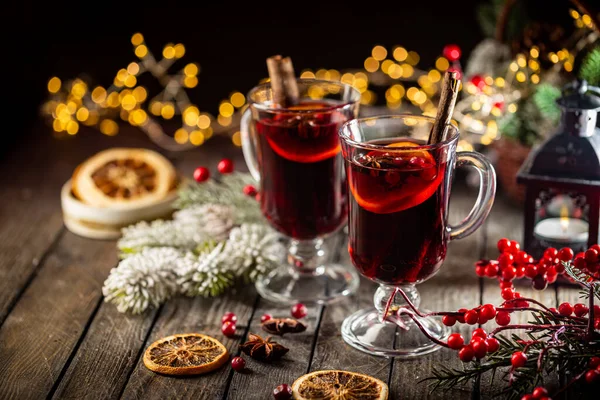 Christmas hot mulled wine — Stock Photo, Image