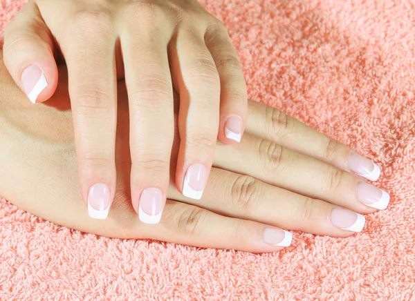 Beautiful womans nails — Stock Photo, Image