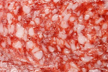 Sliced salami detail texture background clipart