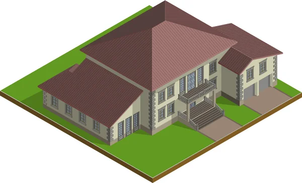 小屋，房地产等距 — 图库矢量图片