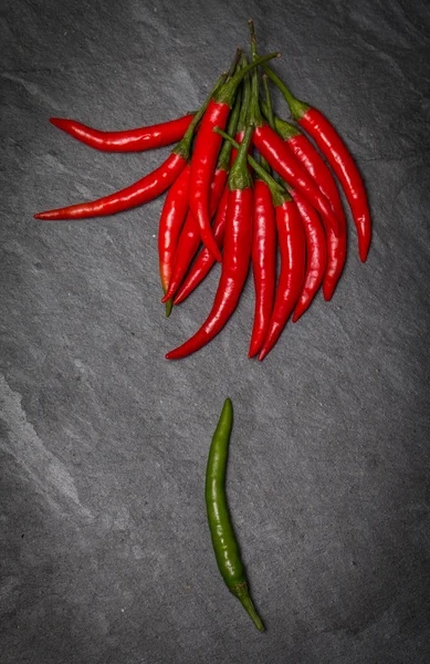 Frame of red and green Chile pepper — Stock Photo, Image