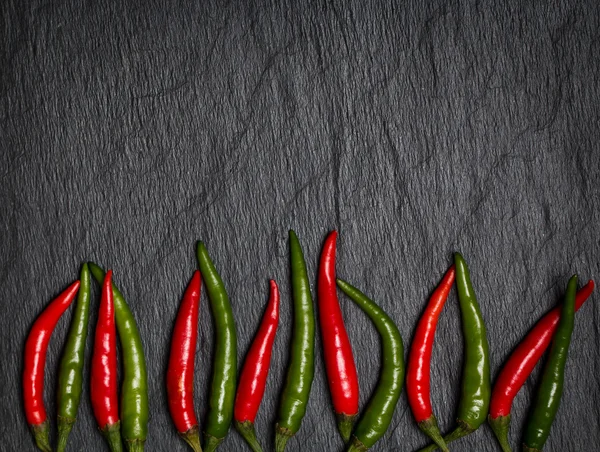 Frame of red and green Chile pepper — Stock Photo, Image