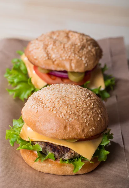 Primer plano de hamburguesa clásica — Foto de Stock