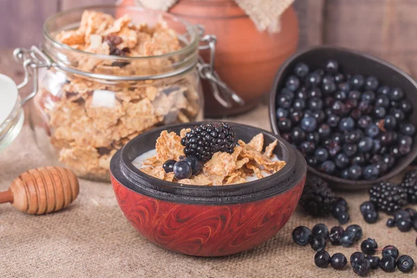 Flocos de cereais para pequeno-almoço — Fotografia de Stock