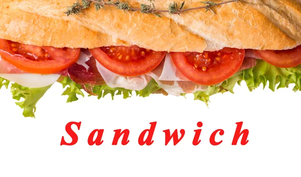 Sandwich de baguette fraîche — Photo