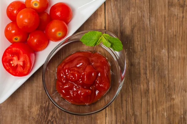 Salsa de tomate, gaspacho, ketchup — Foto de Stock