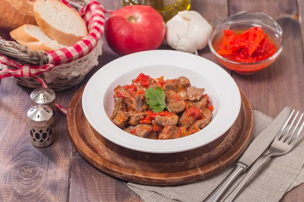 Meat stew with vegetables — Stock Image Meat stew with vegetables Stock Image