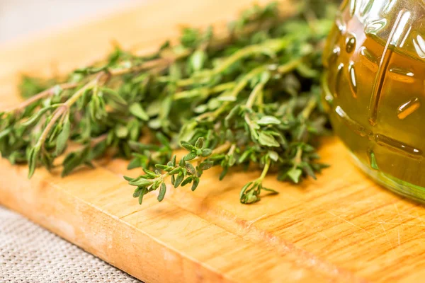 Bunch of fresh organic thyme — Stock Photo, Image