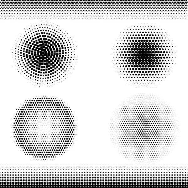 Set of Abstract Halftone Backgrounds — Stock Vector