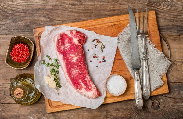 Raw fresh meat Ribeye steak — Stock Photo, Image