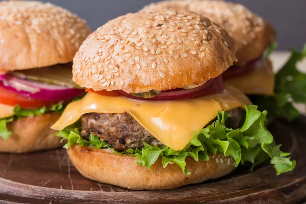 Gros plan de hamburger classique — Photo