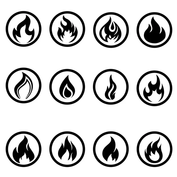 Вогонь набір іконок — стоковий вектор