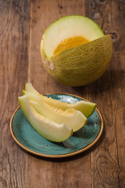 Cantaloupe melon skivor — Stockfoto