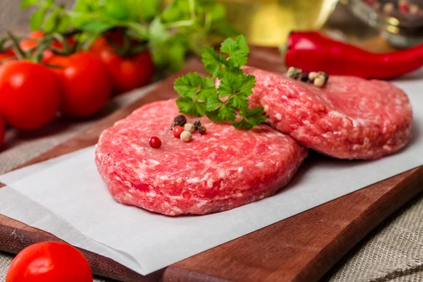 Rauw gehakt hamburger vlees — Stockfoto