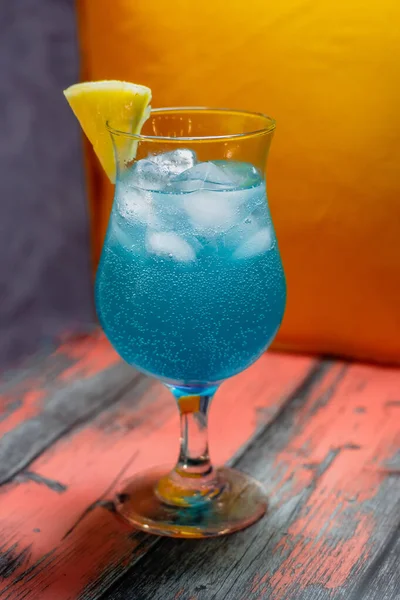 Coktail Blue Lagoon Vaso — Foto de Stock