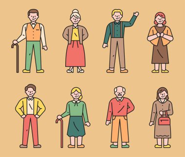 Aile geçmişi, farklı yaşlardaki kişiler. 