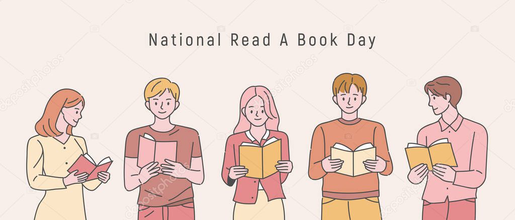 people reading the books, national read a book day 