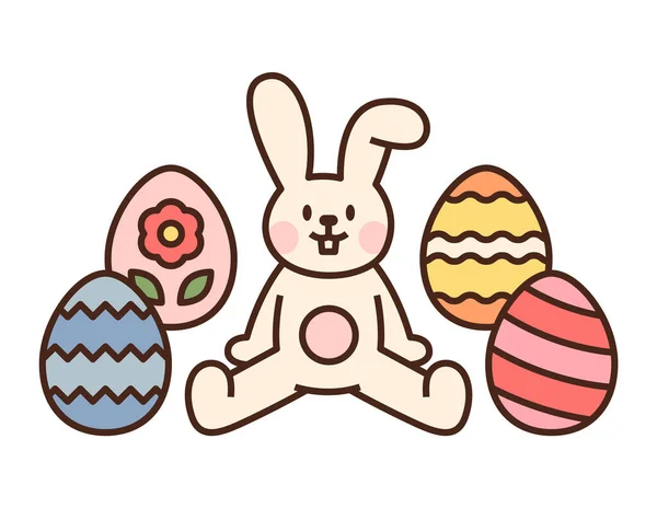 Simple Easter Bunny Character Vector Art Stock Images Depositphotos