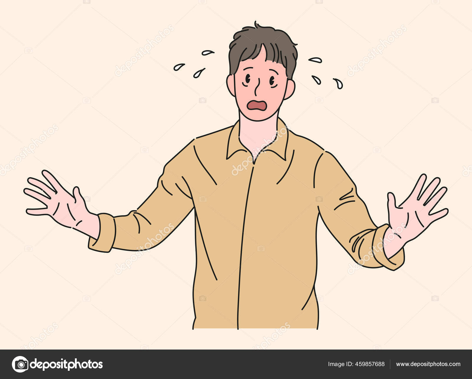 Man Feeling Embarrassed Hand Drawn Style Vector Design Illustrations Stock  Vector by ©miniwide.ss.gmail.com 459857688, image size:1600x1286