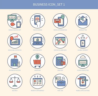 iş web bilgi simgesi. düz tasarım biçimi asgari vektör çizimi