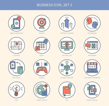 iş web simgesi. düz tasarım biçimi asgari vektör çizimi