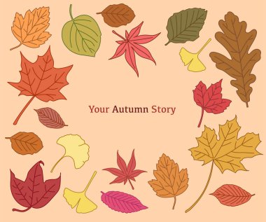 Dry autumn leaf pattern. flat design style minimal vector illustration.