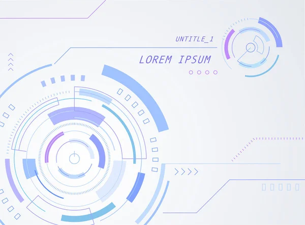 Circulaire Digitale Gui Concept Template Eenvoudig Patroon Ontwerp Sjabloon — Stockvector