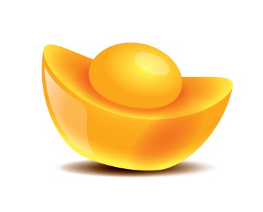 Mutlu Çin Yeni Yılı. Çin altınları izole edilmiş. - vektör