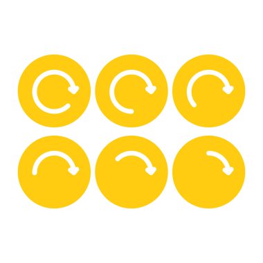 Ok yuvarlak simge vektörü. Ok çemberi geri dönüşüm tasarımı. Çember ok. Simge vektörünü geri dönüştür