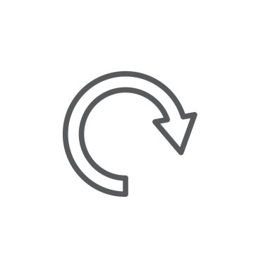 Ok yuvarlak simge vektörü. Ok çemberi geri dönüşüm tasarımı. Çember ok. Simge vektörünü geri dönüştür