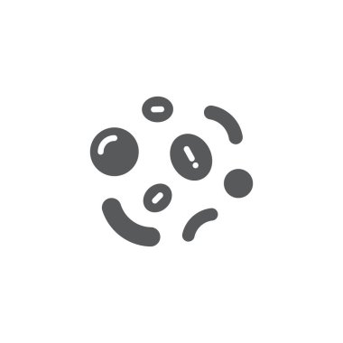 Kan hücreleri vektör simgesi. Mobil konsept ve web tasarımı için düz tabela. Lösemi kan hücreleri sembolü. Sembol, logo çizimi. Vektör grafikleri