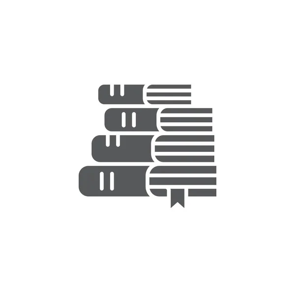 Buchbibliothekssymbol Farbe Linie Umrissvektorzeichen Lineares Piktogramm Auf Weiß Isoliert Symbol — Stockvektor