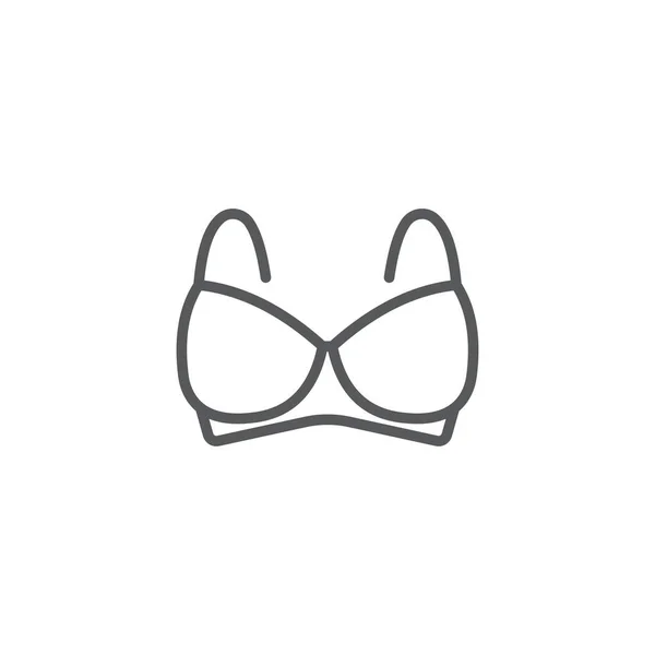 Soutien Gorge Femme Underware Icône Symbole Équipement Ligne Couleur Pictogramme — Image vectorielle