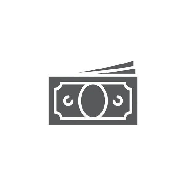 Contant Geld Icoon Symbool Lijn Kleur Omtrek Stijl Pictogram Achtergrond — Stockvector