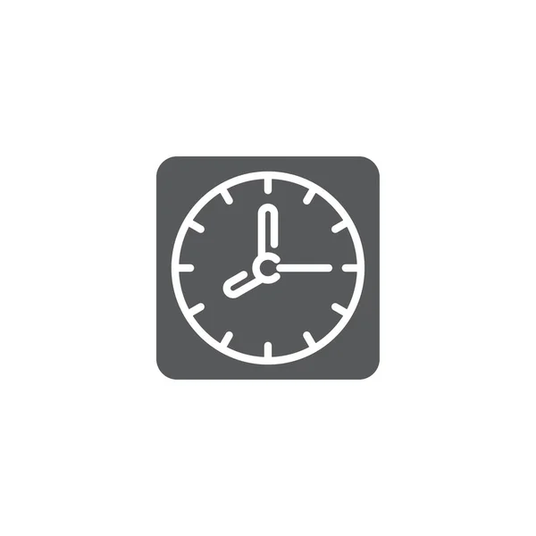 Icono Del Reloj Color Línea Signo Vector Contorno Pictograma Estilo — Vector de stock