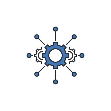 Çerçeve konsepti rengi, çizgi, dış hat vektör işareti, beyaz üzerine izole edilmiş doğrusal resim. Sembol, logo illüstrasyonu