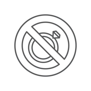 Mücevher ikonu, renk, çizgi, taslak vektör işareti yok, beyaz üzerine izole edilmiş doğrusal resim. Sembol, logo illüstrasyonu