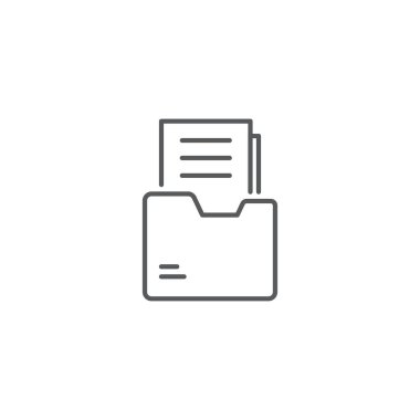 dosya dizini ana dizin simgesi mobil konsept için doğrusal imza ve gizli dosyaları web tasarımı